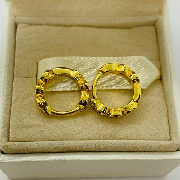 Pandora Marvel The Avengers Infinity Stones Hoop Earrings Gold - Picture 10 of 12